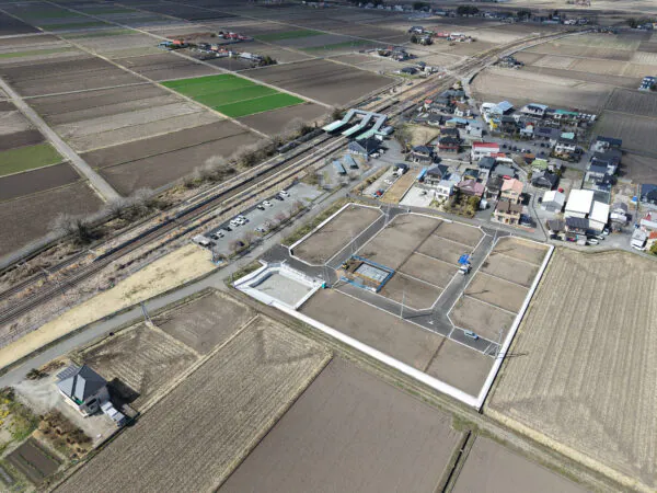 蒲須坂分譲地の空撮画像